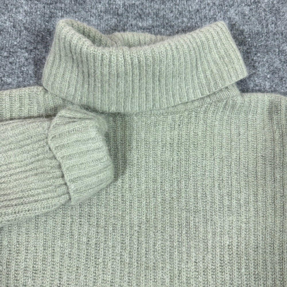 VTG Jones New York Sport Angora Lambswool Ribbed Turtleneck Women S Sage Green